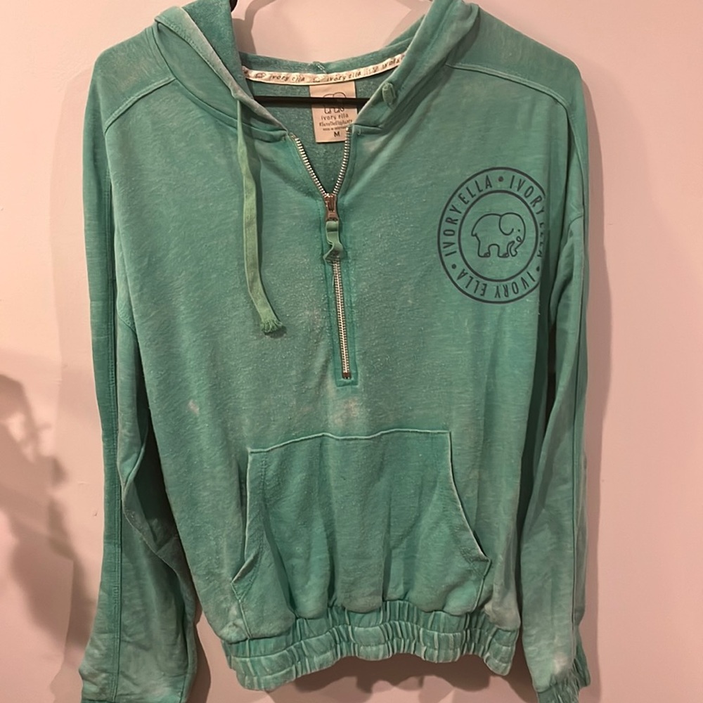 Medium ivory Ella quarter zip